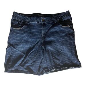 Revolution by Ricki’s Dark Blue Denim Shorts with White Dots